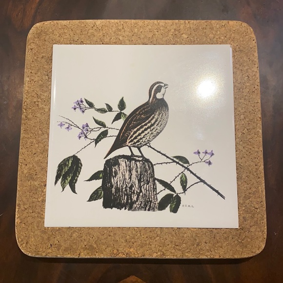Vintage quail tile from Portugal - Picture 1 of 2